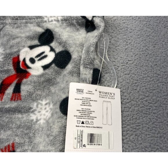 Disney Women's Size 4X Gray Fleece Mickey Mouse Printed Cozy Pajama Pants NWT - Picture 8 of 11